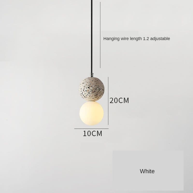 image-Nordic Ins Modern Cement Terrazzo Small Chandelier Restaurant Bar