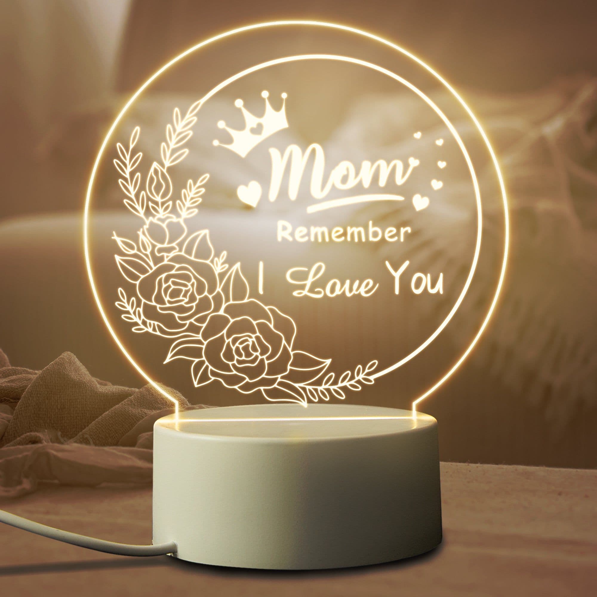 image-Suitable For Mommy Birthday LED Night Light Warm Bedside Decoration