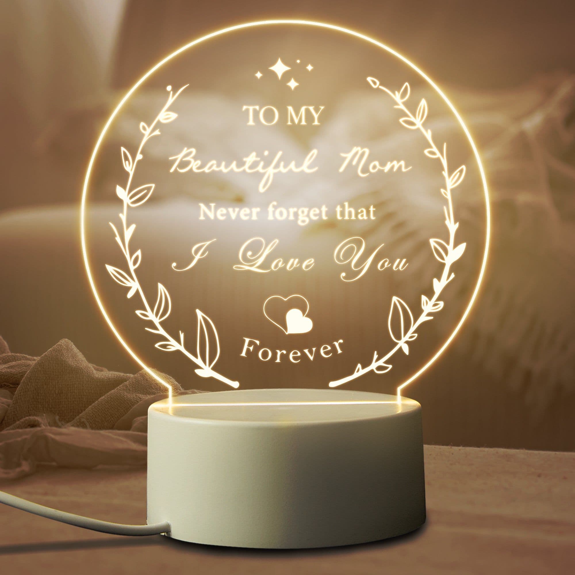 image-Suitable For Mommy Birthday LED Night Light Warm Bedside Decoration