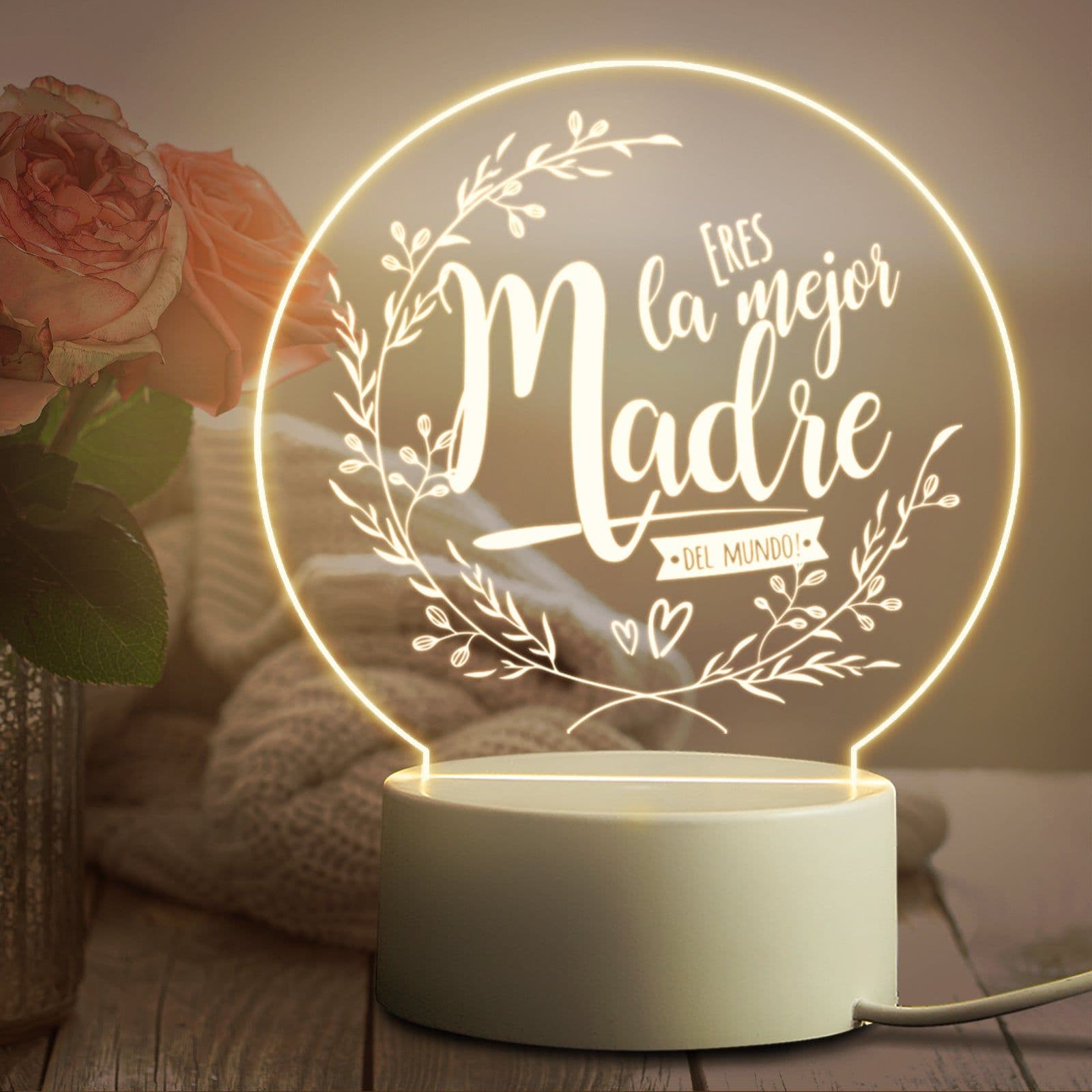 image-Suitable For Mommy Birthday LED Night Light Warm Bedside Decoration