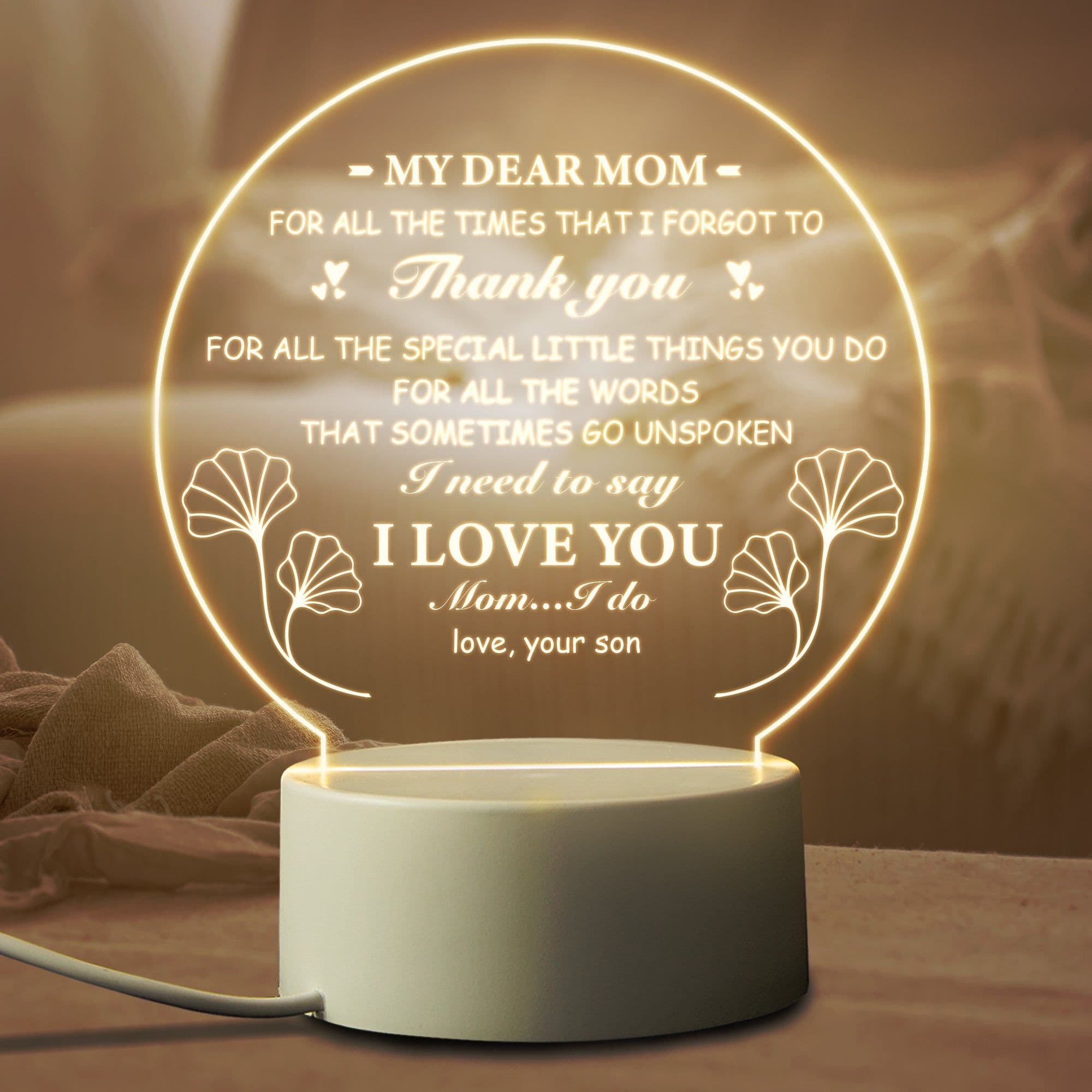 image-Suitable For Mommy Birthday LED Night Light Warm Bedside Decoration