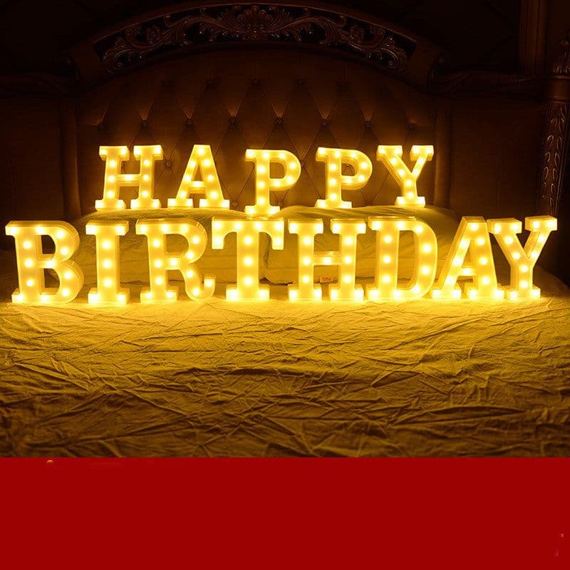 image-Led Letter Lights Happy Birthday Confession Proposal Arrangement