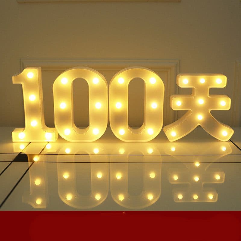 image-Led Letter Lights Happy Birthday Confession Proposal Arrangement