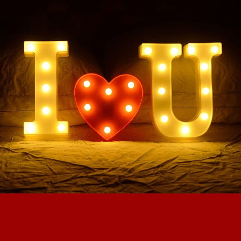 image-Led Letter Lights Happy Birthday Confession Proposal Arrangement