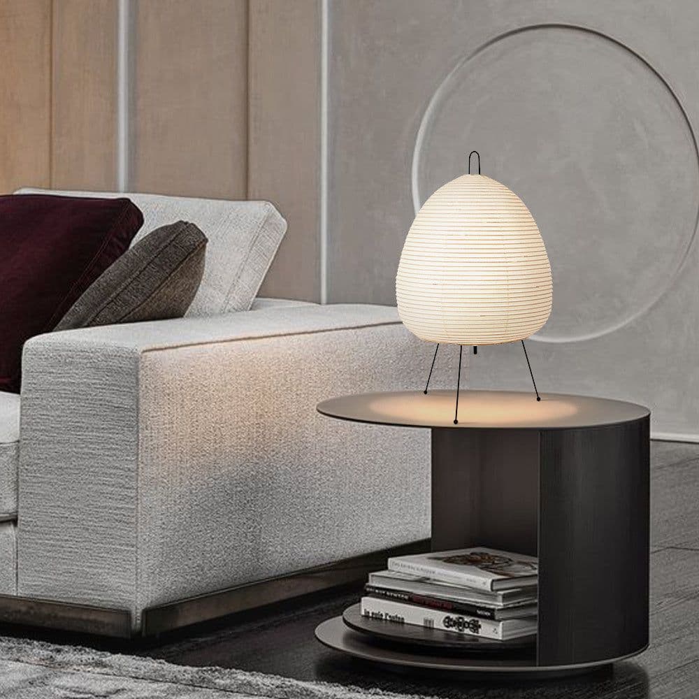 image-Japanese Style Rice Paper Living Room Bedroom Nordic Decorative Table Lamp
