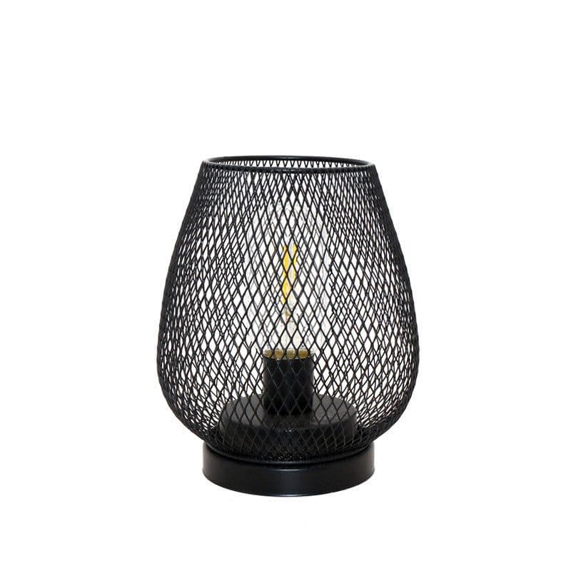 image-Retro Iron Art Table Lamp Battery Powered Night Light Hollowed Out Birdcage Desk Reading Lamp Bedroom Decor Bedside Table Lamp Home Decor