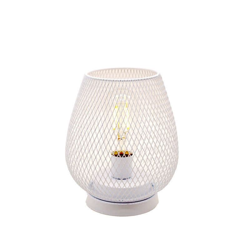 image-Retro Iron Art Table Lamp Battery Powered Night Light Hollowed Out Birdcage Desk Reading Lamp Bedroom Decor Bedside Table Lamp Home Decor