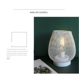 image-Retro Iron Art Table Lamp Battery Powered Night Light Hollowed Out Birdcage Desk Reading Lamp Bedroom Decor Bedside Table Lamp Home Decor