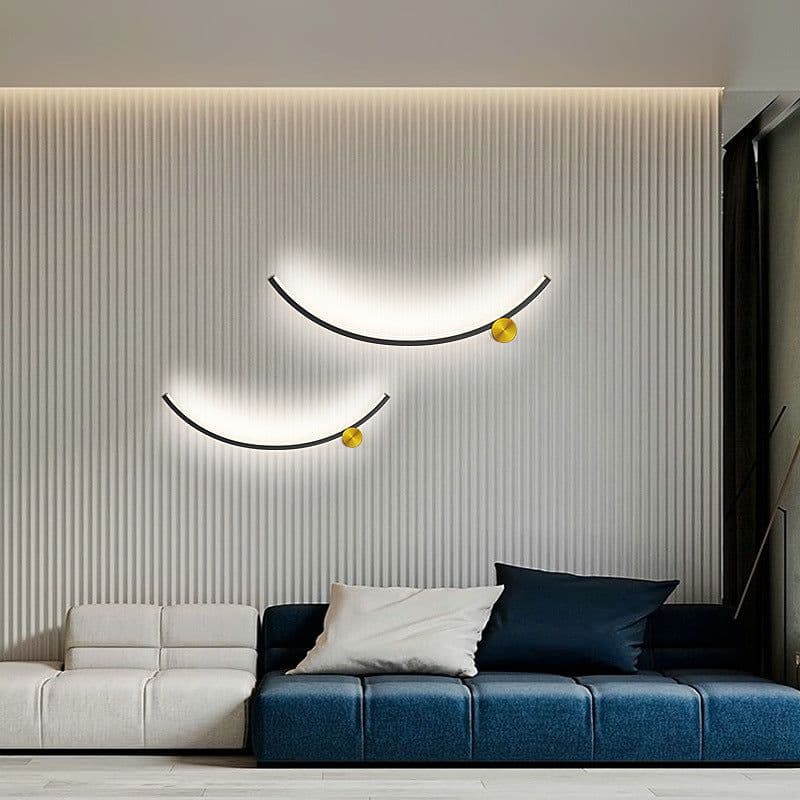image-Creative Bedroom Nordic Minimalist Background Wall Lamp