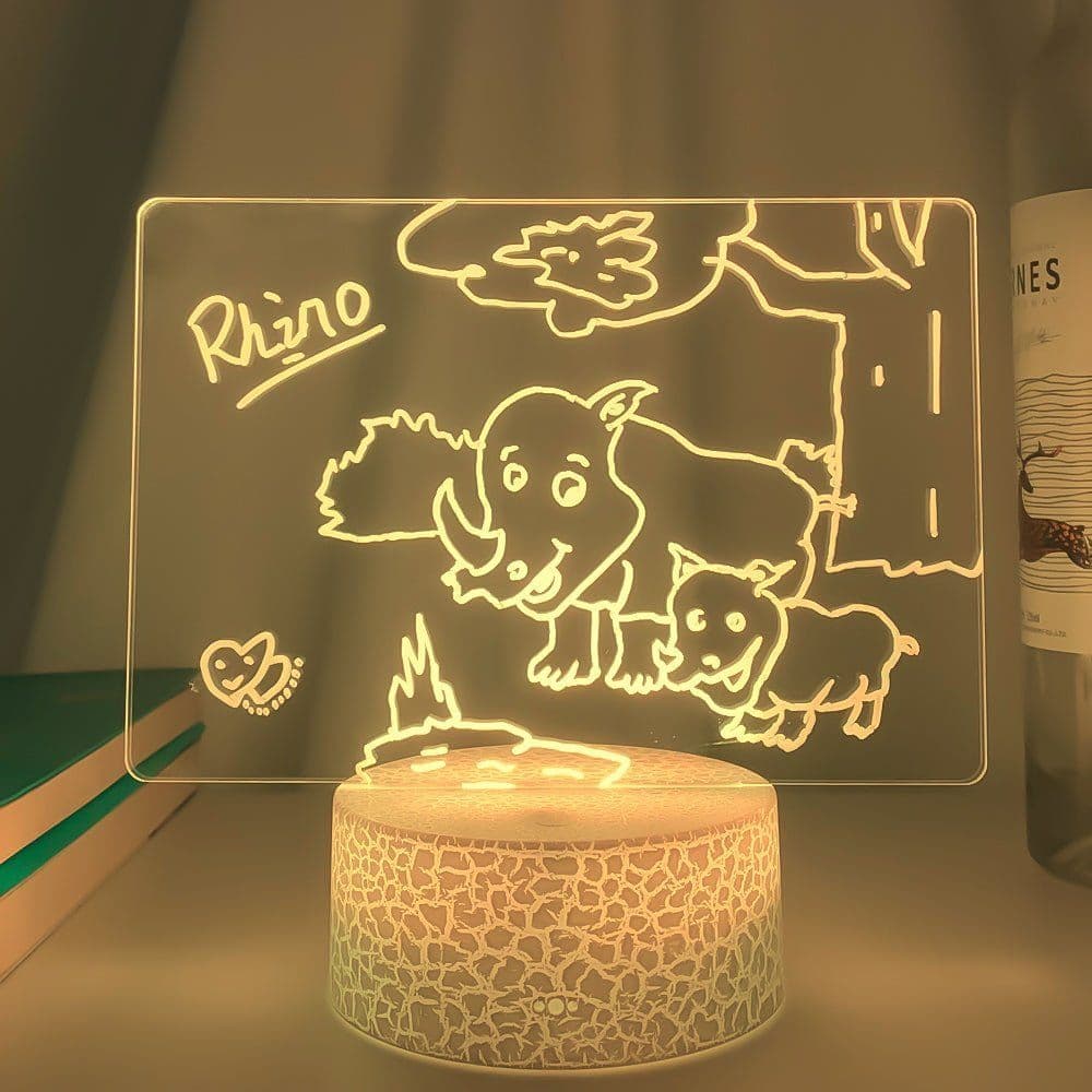 image-3D Light Handwritten Acrylic Message Board
