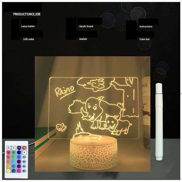 image-3D Light Handwritten Acrylic Message Board