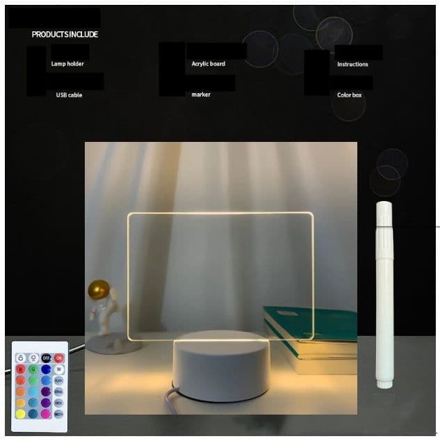 image-3D Light Handwritten Acrylic Message Board