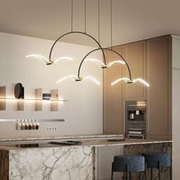 image-Modern Minimalist Bedroom Showroom Window Seagull Led Chandelier