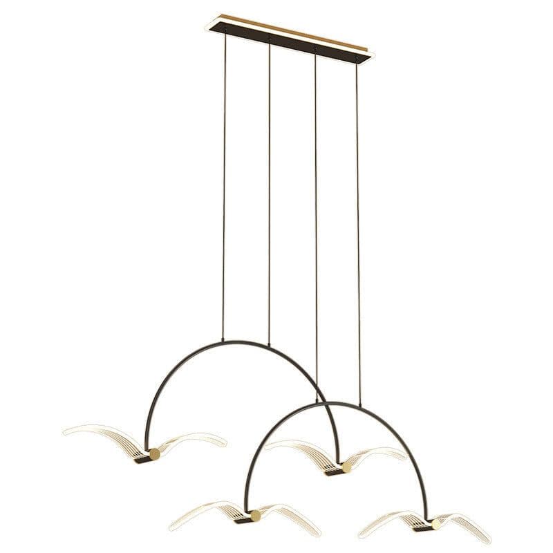 image-Modern Minimalist Bedroom Showroom Window Seagull Led Chandelier