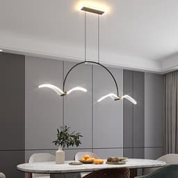 image-Modern Minimalist Bedroom Showroom Window Seagull Led Chandelier
