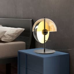 image-Nordic Creative Hemisphere Round Living Room Bedroom Art Deco Desk Lamp