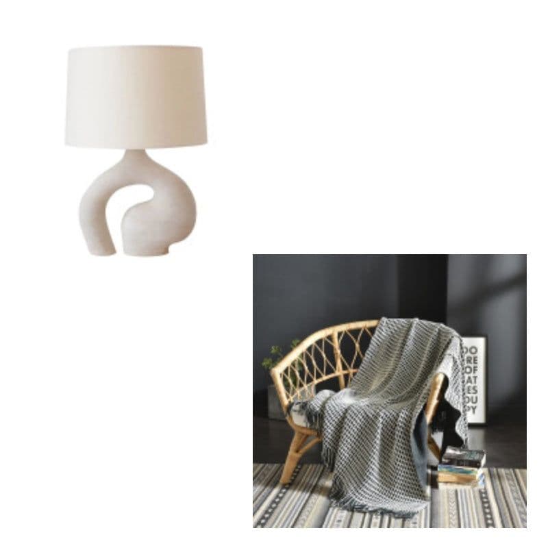 image-Modern Minimalist Creative Living Room Table Lamp Nordic Fabric