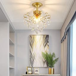 image-European Light Luxury Small American Restaurant Crystal Chandelier