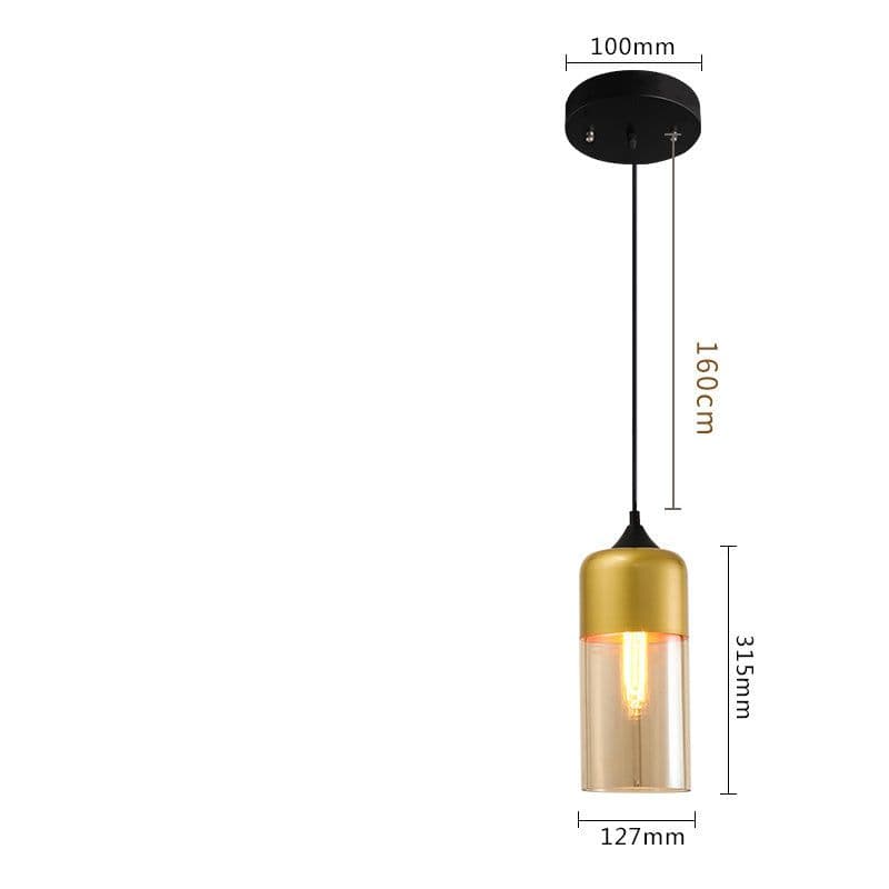 image-Art Bar Personality Creative Three-Headed Glass Chandelier