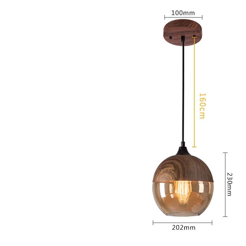 image-Art Bar Personality Creative Three-Headed Glass Chandelier