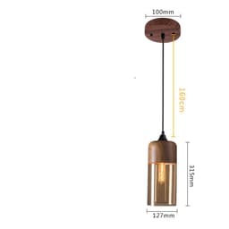 image-Art Bar Personality Creative Three-Headed Glass Chandelier