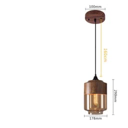 image-Art Bar Personality Creative Three-Headed Glass Chandelier