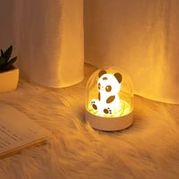 image-3d Creative Panda Car Bedside Night Light Usb Charging Led Table Lamp