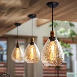 image-Simple Bedroom Bedside Glass Chandelier Retro Industrial Style