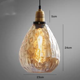 image-Simple Bedroom Bedside Glass Chandelier Retro Industrial Style