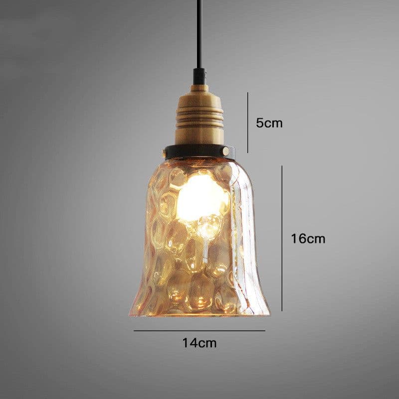 image-Simple Bedroom Bedside Glass Chandelier Retro Industrial Style