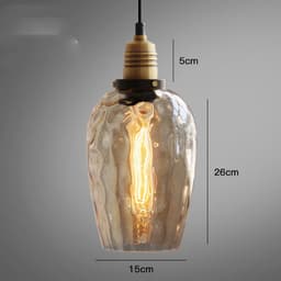 image-Simple Bedroom Bedside Glass Chandelier Retro Industrial Style