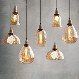 image-Simple Bedroom Bedside Glass Chandelier Retro Industrial Style