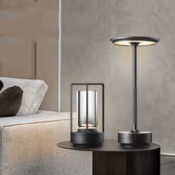 image-Outdoor Mushroom Table Lamp Industrial Wind Usb Rechargeable Led Electrodeless Dimming Restaurant Bar Ambience Light Small Night Lamp