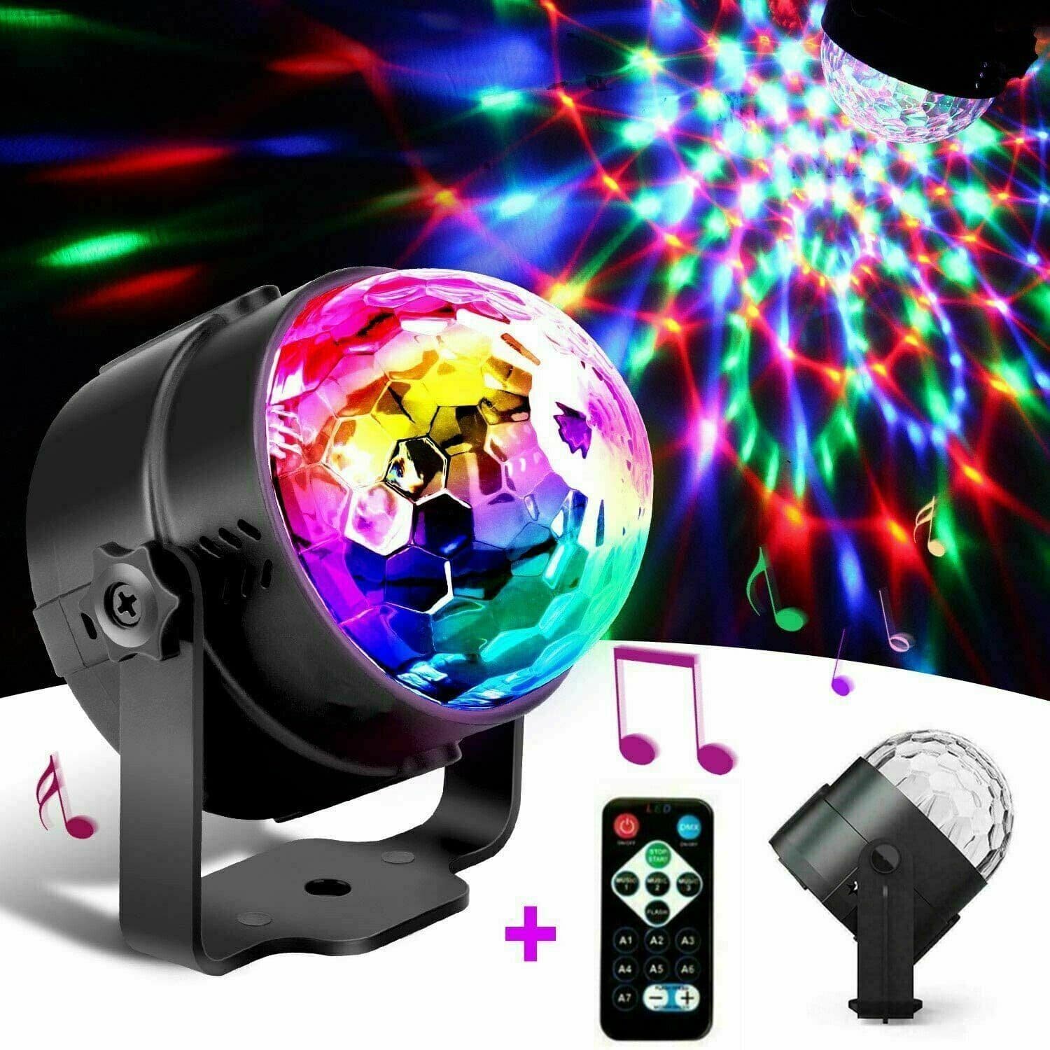 image-Disco Party Lights Strobe LED DJ Ball Sound Activated Bulb Dance Lamp Decoration