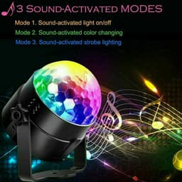 image-Disco Party Lights Strobe LED DJ Ball Sound Activated Bulb Dance Lamp Decoration