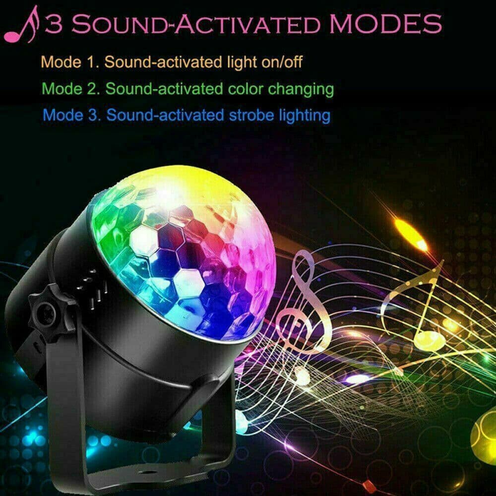 image-Disco Party Lights Strobe LED DJ Ball Sound Activated Bulb Dance Lamp Decoration