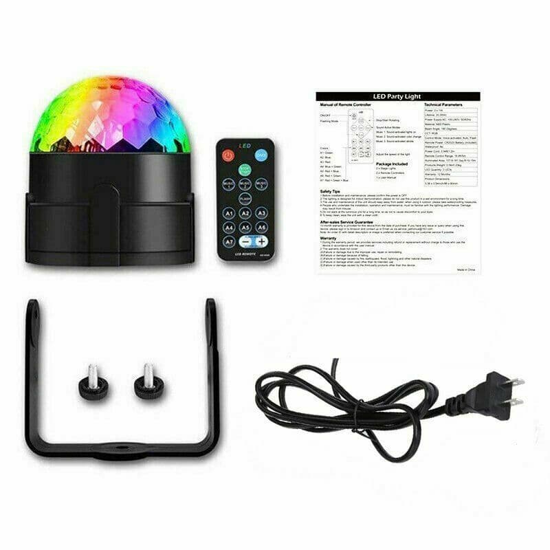image-Disco Party Lights Strobe LED DJ Ball Sound Activated Bulb Dance Lamp Decoration