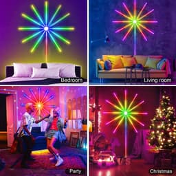 image-Firework Lights LED Strip Music Sound Sync Color Changing Remote Control LED Firework Light For Room Party