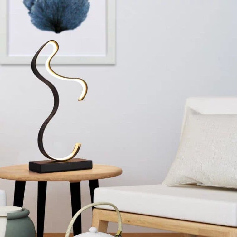 image-Postmodern Minimalist Shaped Table Lamp Romantic Bedroom
