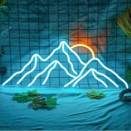 image-Mountain Shape Atmosphere Acrylic Sunrise Led Neon Light