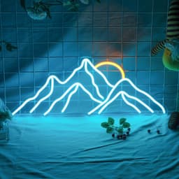 image-Mountain Shape Atmosphere Acrylic Sunrise Led Neon Light