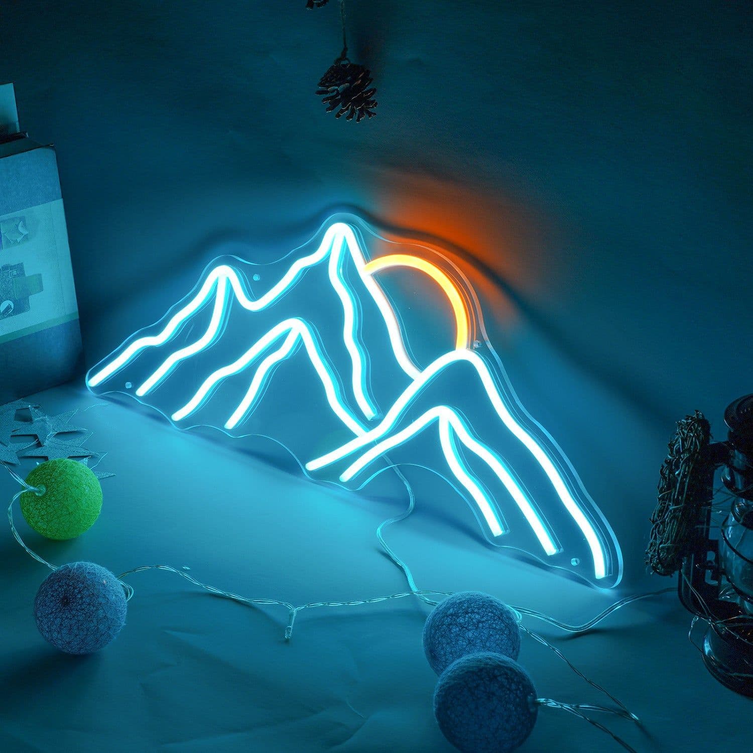 image-Mountain Shape Atmosphere Acrylic Sunrise Led Neon Light