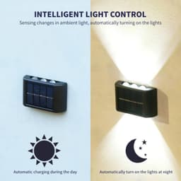 image-Solar Outdoor Garden Light Up And Down Glowing Atmosphere Wall Lamp Courtyard Street Landscape Garden Decorative Light