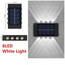 image-Solar Outdoor Garden Light Up And Down Glowing Atmosphere Wall Lamp Courtyard Street Landscape Garden Decorative Light