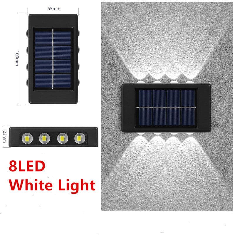 image-Solar Outdoor Garden Light Up And Down Glowing Atmosphere Wall Lamp Courtyard Street Landscape Garden Decorative Light