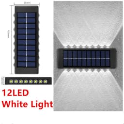 image-Solar Outdoor Garden Light Up And Down Glowing Atmosphere Wall Lamp Courtyard Street Landscape Garden Decorative Light