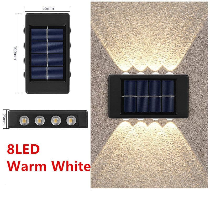 image-Solar Outdoor Garden Light Up And Down Glowing Atmosphere Wall Lamp Courtyard Street Landscape Garden Decorative Light