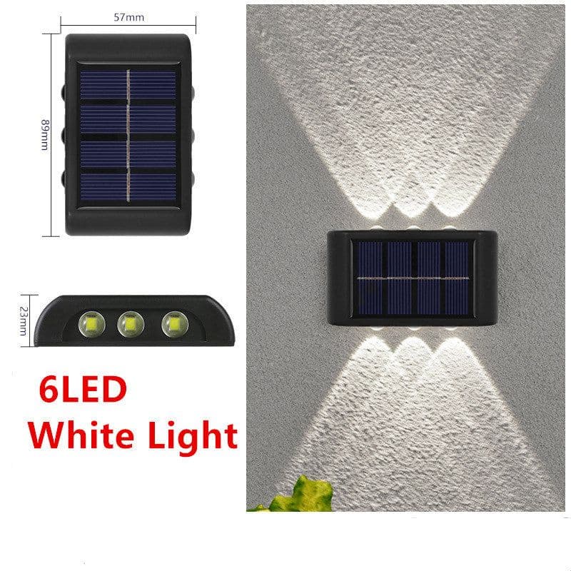image-Solar Outdoor Garden Light Up And Down Glowing Atmosphere Wall Lamp Courtyard Street Landscape Garden Decorative Light