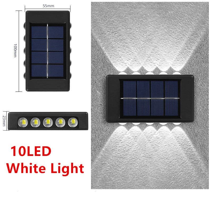 image-Solar Outdoor Garden Light Up And Down Glowing Atmosphere Wall Lamp Courtyard Street Landscape Garden Decorative Light