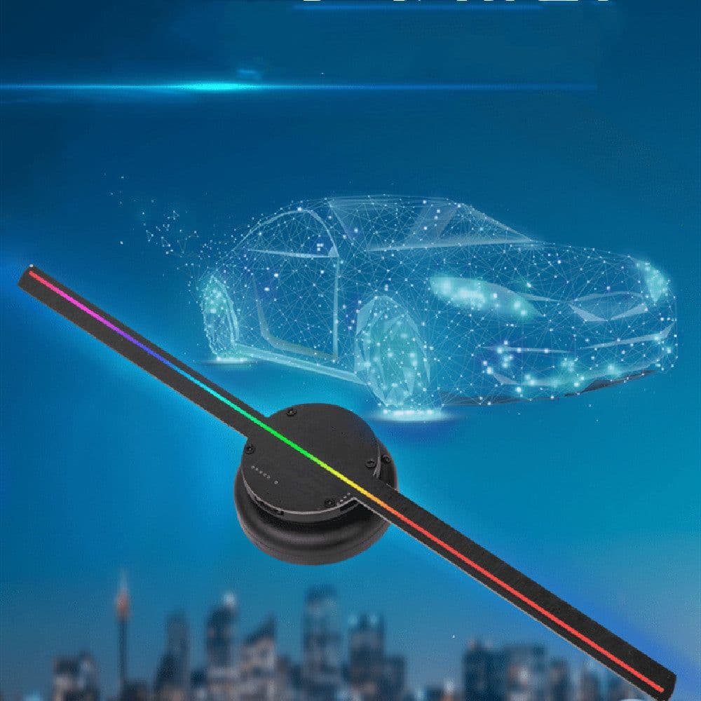 image-Led Luminous Sign Light Holographic Projector Diy Fan Screen Video Picture 3d Holographic Light Holiday Decoration